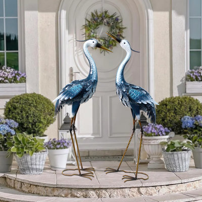 Osheana Cranes Metal Garden Statue