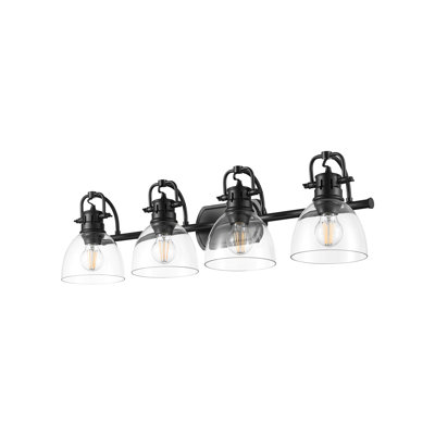Aljona 4-Light Bath Vanity with Clear Glass