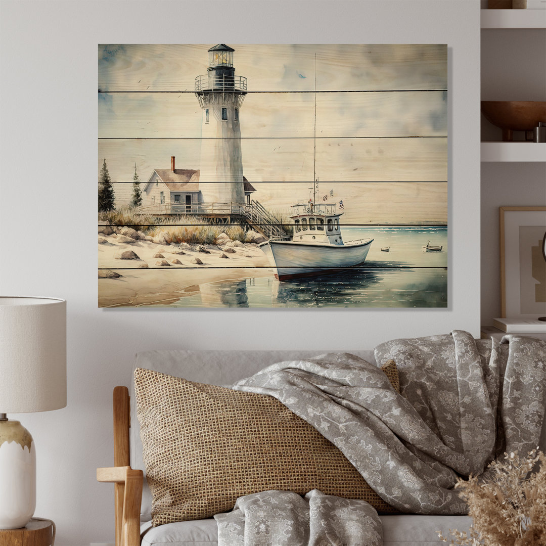 Fishing Boat And Light House I " Fishing Boat And Light House I " Breakwater Bay 