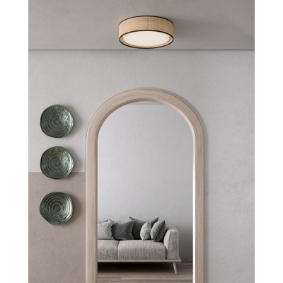 Lyla Rattan LED Flush Mount