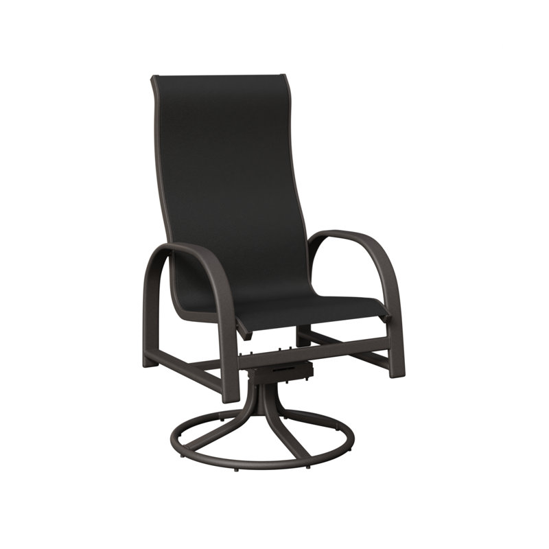 Chaise berçante berçante berçante Berlin, Noir, Aluminium graphite moucheté
