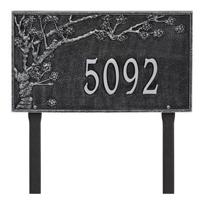 Plaque d'adresse sur 1 pelouse Spring Blossom
