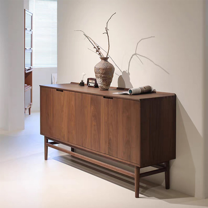 Buffet rétro en bois massif, H 35,43 po x l 70,87 po x P 17,72 po