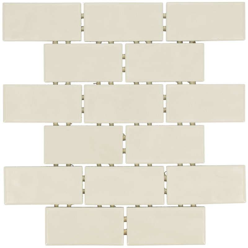 Itona Tile 2 x 4 Ceramic Brick-Joint Mosaic Tile (12 PC Per Carton) (9.96 SQFT Per Carton), Nordic Sand