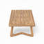 Ensemble de causeuse et table basse en bois d'acacia