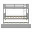 Lit superposé en bois avec lit gigogne, convertible en 2 lits simples individuels-815424710