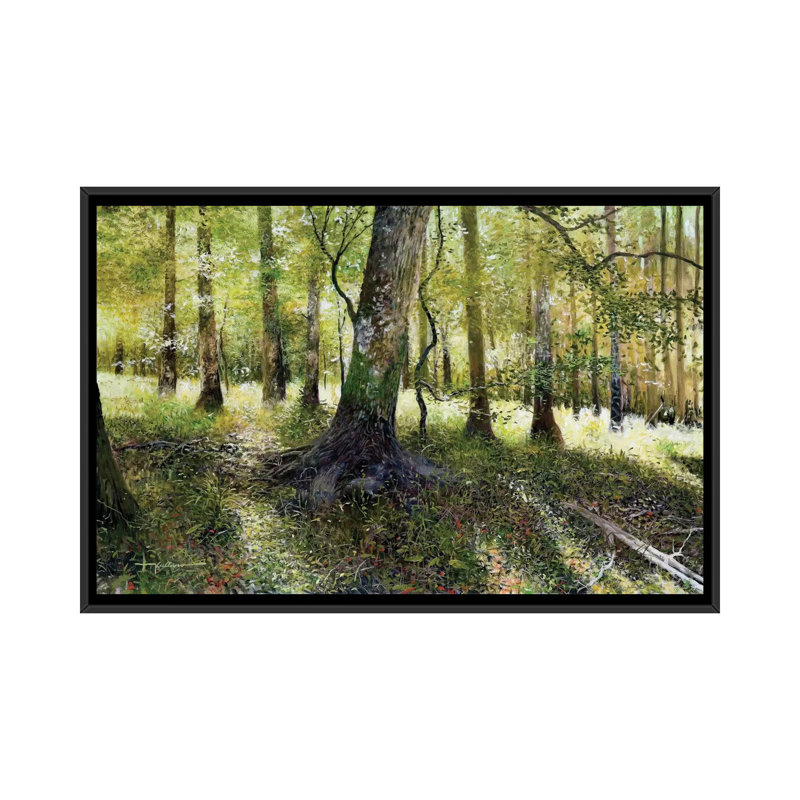 «Little Econ River», reproduction sur toile, H 18 po x l 26 po x P 1,5 po, Toile avec cadre noir, Pas de tapis
