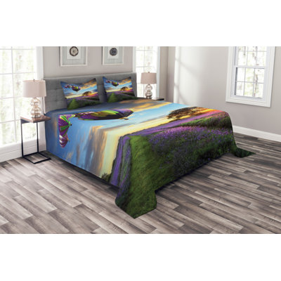 No Pattern Bedspread with Pillow Shams Included