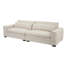 Le canapé moderne de style Mid-Century (beige) rehausse l'ambiance de la maison, idéale pour les rassemblements en appartement et la détente dans la chambre à coucher