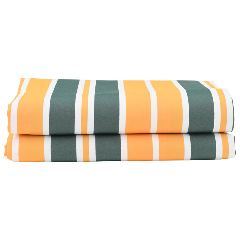 House Of Hampton Retractable Patio Awning, Green/Yellow Striped, 1000 cm W x 160 cm D