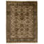 Hand Knotted Wool Oriental Area Rug in Light Green And Black