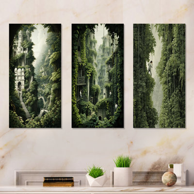 Hidden Forest Castle Unveiled I - Forest Wall Decor Set Of 3