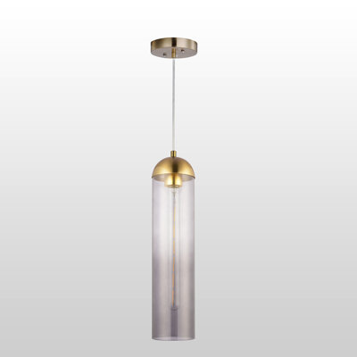 Hydra Cylinder Glass Pendant Light – Gray Ombre