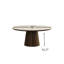 Table basse ronde de luxe 36 "avec base en piédestal en noyer