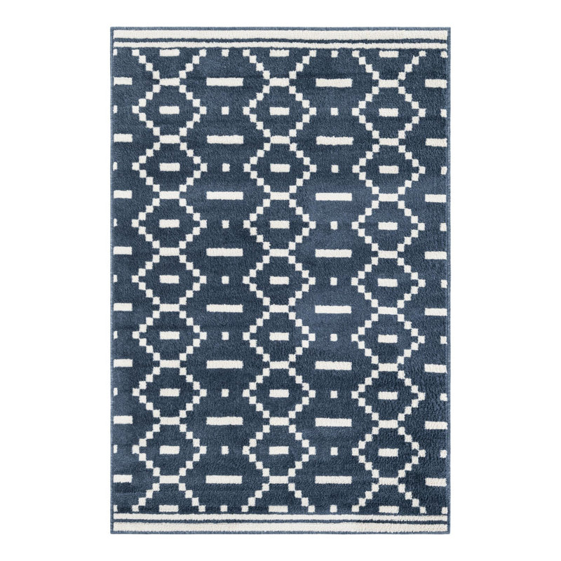 Latitude Run® Begna Nikolis Rug Blue, Rectangle 4'1" x 6'1"