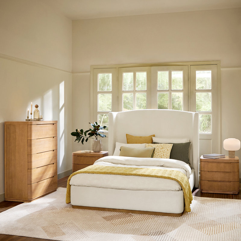 Ensemble de chambre à coucher 4 pièces Carisa, Très grand