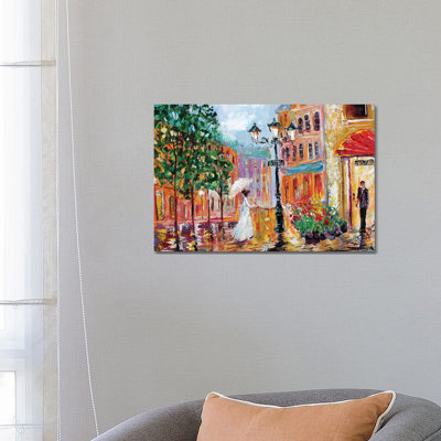 Paris Romance 1 Piece Wrapped Canvas Painting