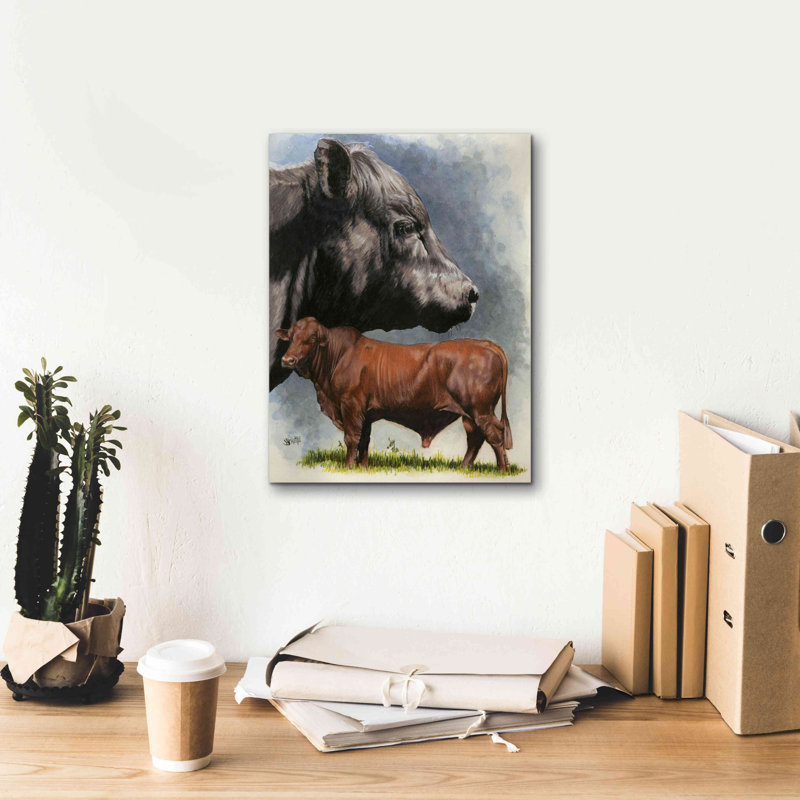'Angus Cattle' by Barbara Keith, Canvas Wall Art