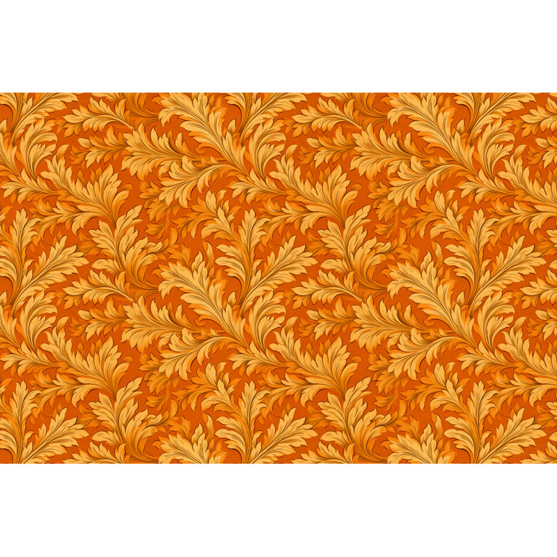 Polyester Comforter, Twin Comforter, Gold/Orange Floral
