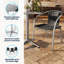 Ensemble de table ronde intérieure / extérieure en aluminium 31,5 po avec 2 chaises en rotin DuJuan-24678268-95054459