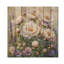 Pivoines dans le champ de fleurs sauvages II - Art mural en bois de pivoines - sur bois de pin naturel-916407421