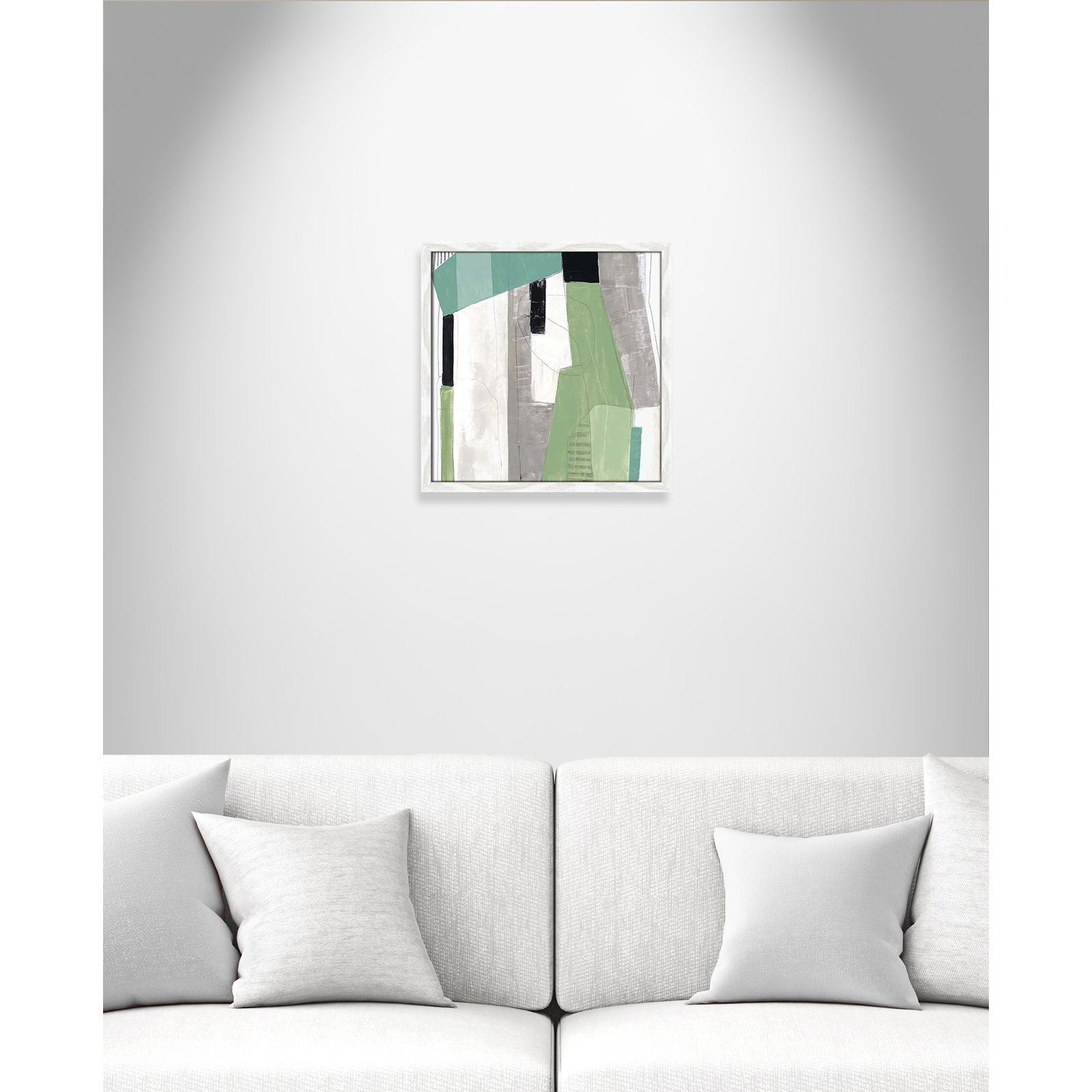 Evergreen Essence I by Tom Reeves, 17" H x 17" W x 1.25" D, White Slim Framed