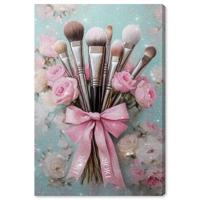 Bouquet of Make Up Brushes Canvas Fashion Art Print by
