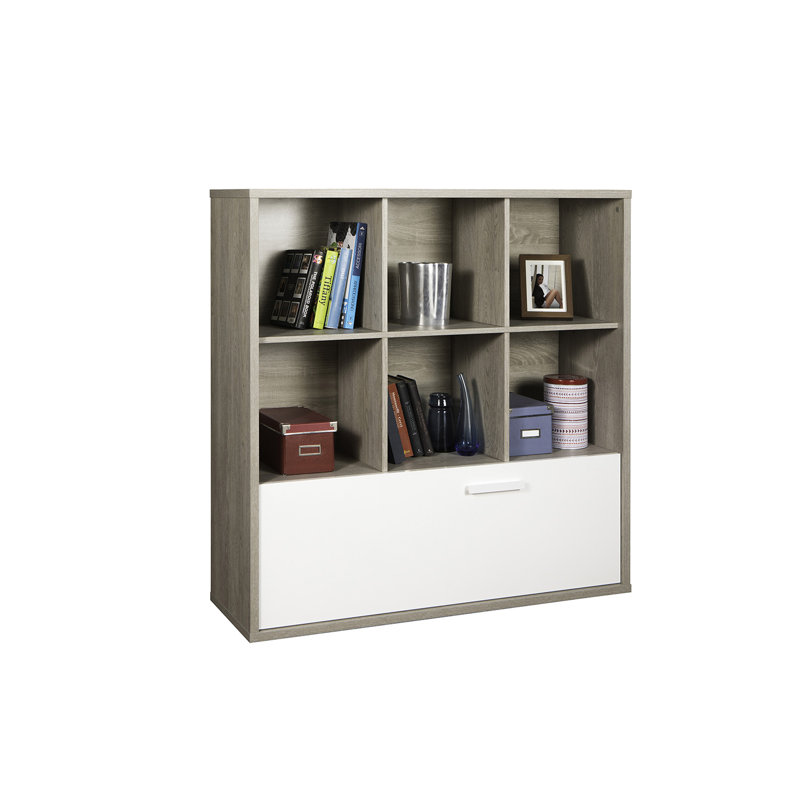 Mipiace 121 cm H x 120 cm W Standard Bookcase, Brown