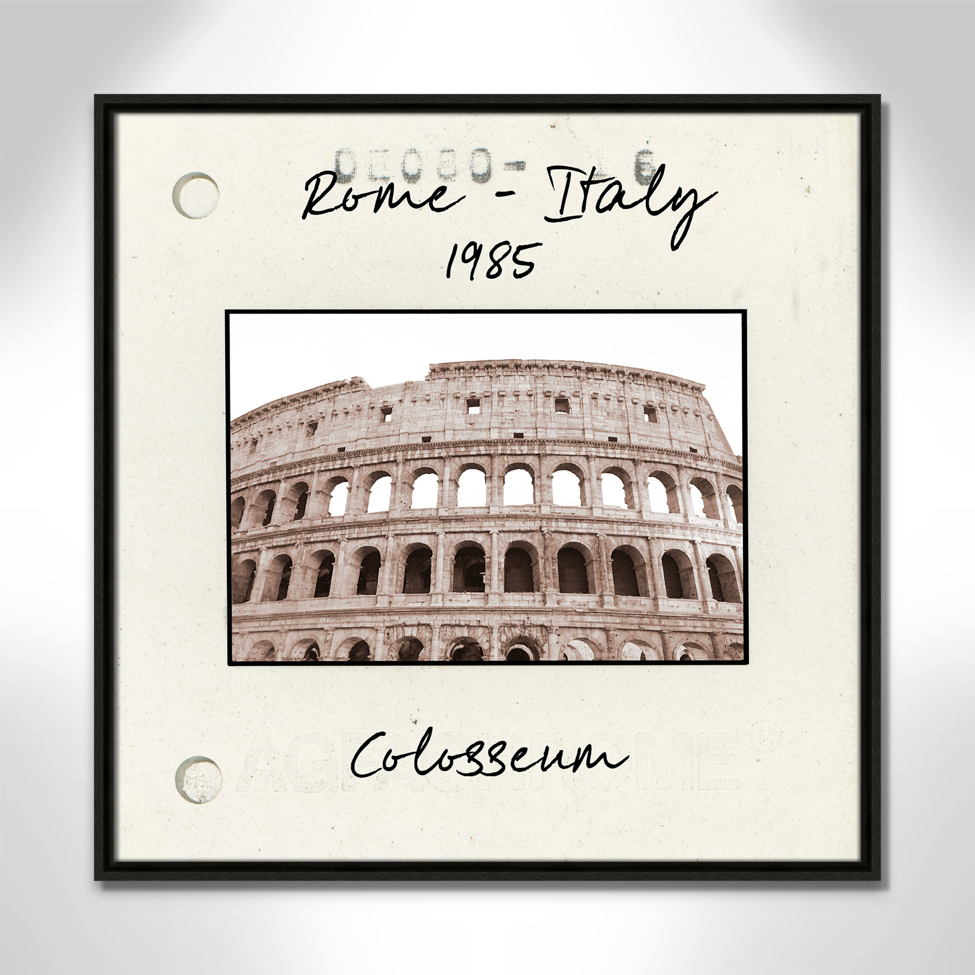 Rome, Italy - Colosseum Print by Natalie Carpentieri, 31.5" H x 31.5" W x 2" D, Espresso Floater Framed Canvas