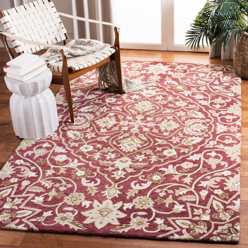 Tapis oriental en laine touffeté à la main Pooler, Rectangle 4 pi x 6 pi
