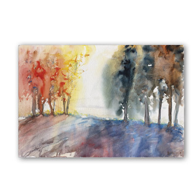 Bosque Colores by Bruno Vázquez - Wrapped Canvas Rectangle Painting