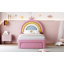 Lit tapissier arc-en-ciel design, lit plateforme en velours avec tiroir de rangement Princess-1479847699