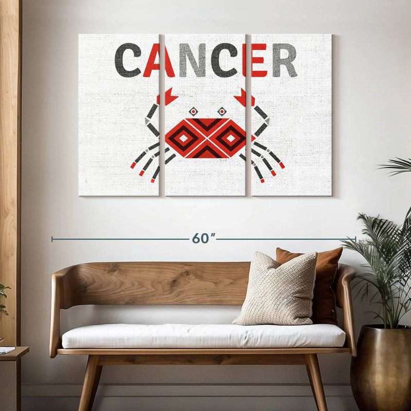 Zodiaque du cancer Adella, H 32 po x l 50 po