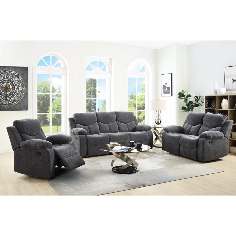 Chenille grise avec fonction inclinable et table rabattable pratique 3