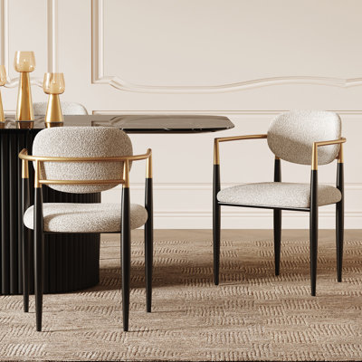 Ensemble de 2 chaises de salle à manger rembourrées Ackley