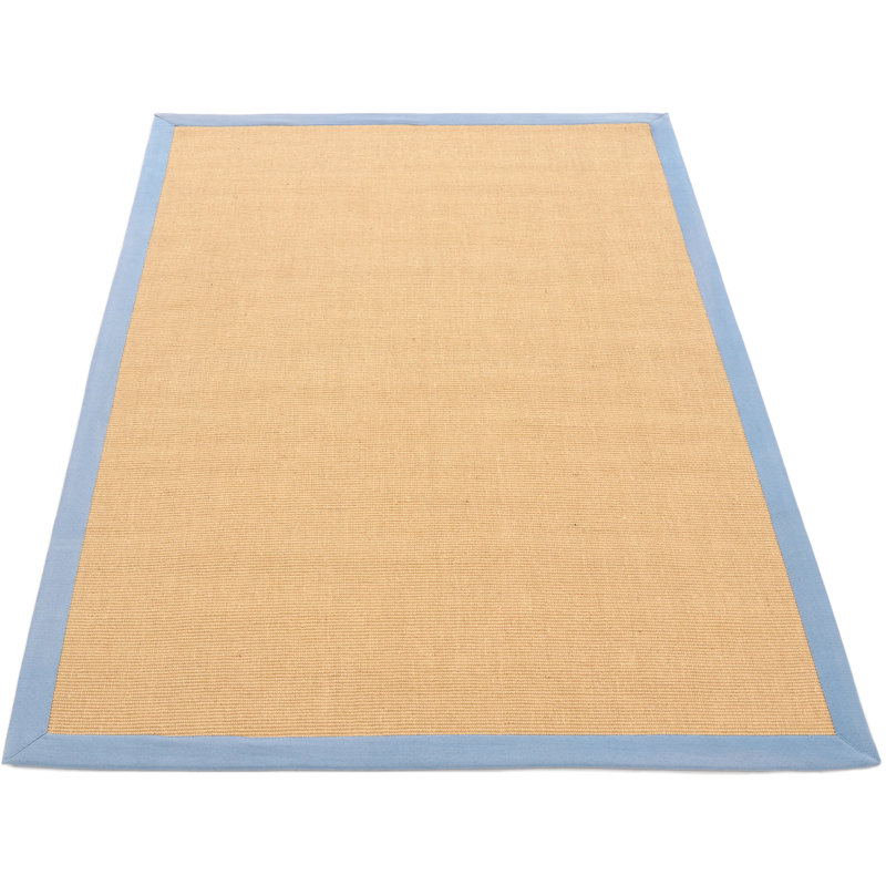 Sisal Hand Woven Blue Rug, Rectangle 80 x 150cm