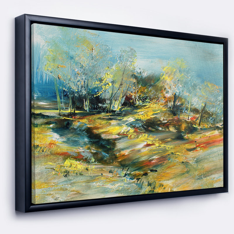 Paysage abstrait, art mural moderne sur toile, paysage abstrait, H 30 po x l 40 po x P 1,5 po