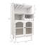 Armoire à vin blanche avec porte-bouteilles amovible et porte-verres