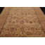 Tapis beige en laine noué à la main de conception unique 7 pi 9 po x 9 pi 8 po Bissell