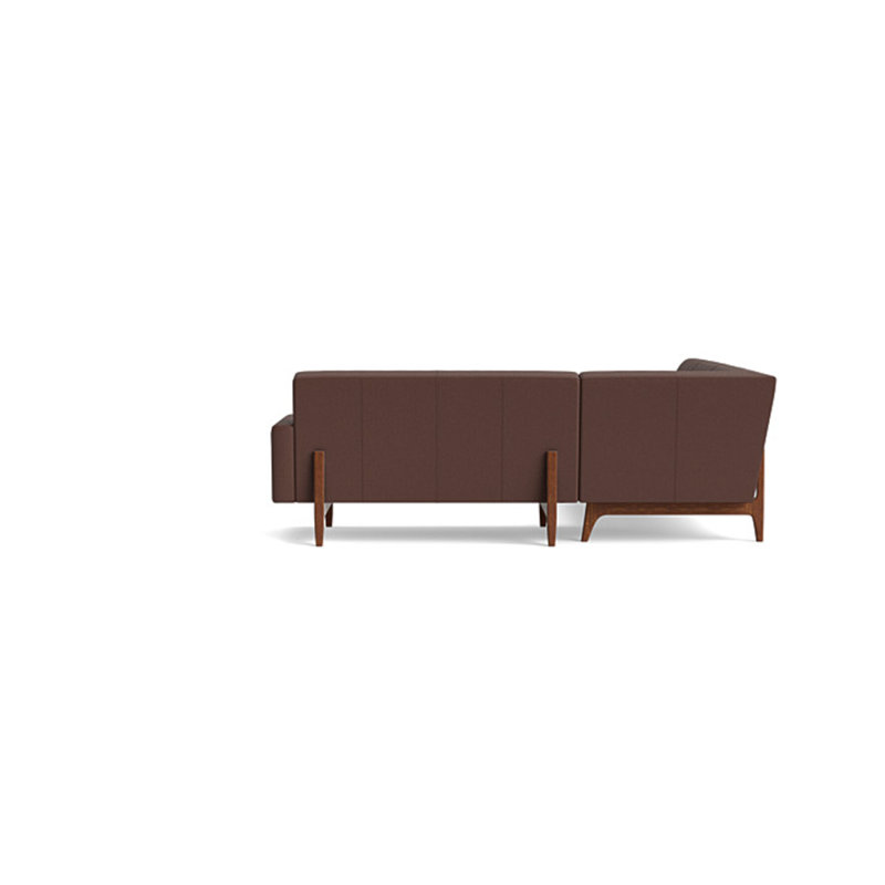 Tyler Sectional, Left Hand Facing, Leather - Deep Blue