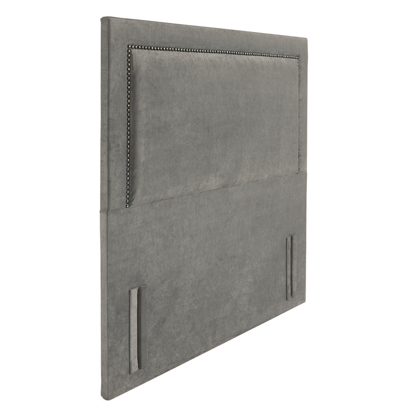 Cherene Upholstered Velvet Headboard, Double (4'6), Silver