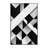 Soft Plush Easterly Modern Checkered Area Rug in Blue – Black Binding-1105028740