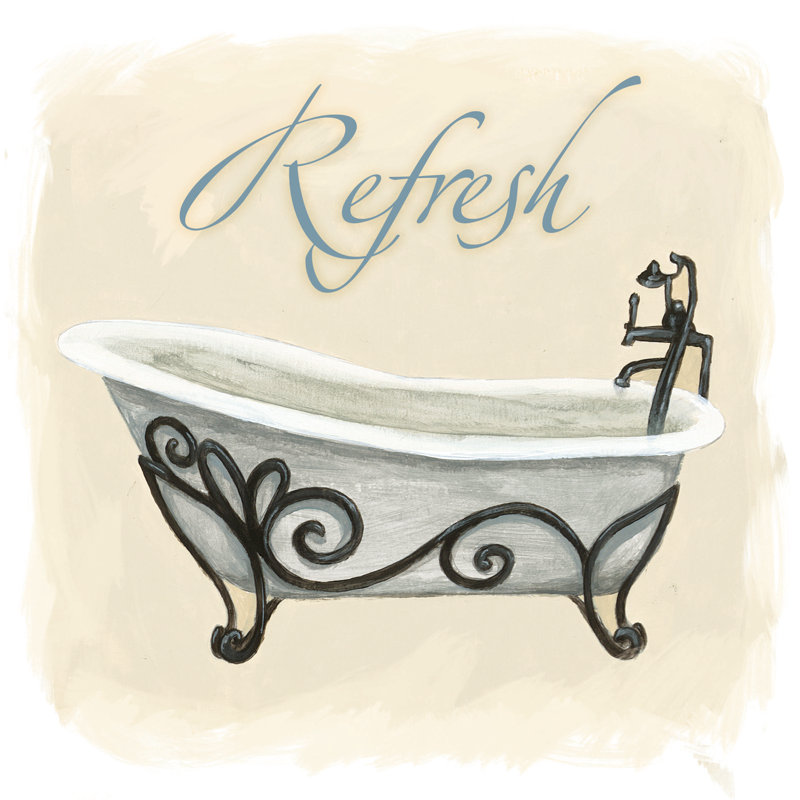 Little Refresh Tub - Wrapped Canvas Painting, 51cm H x 51cm W x 3.8cm D