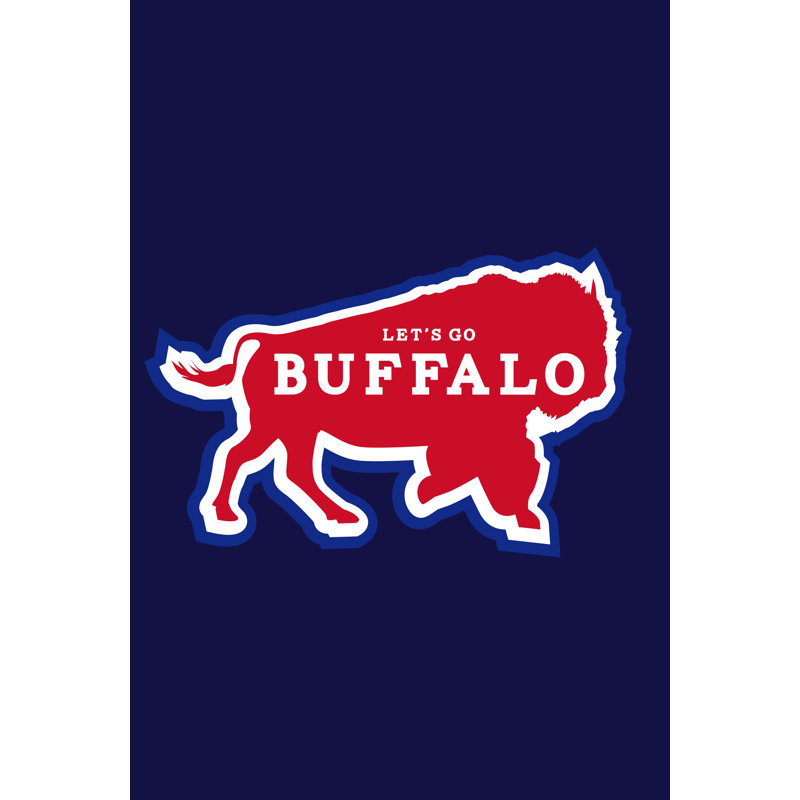 Drapeau extérieur rouge et blanc Buffalo, H 40 po x l 28 po
