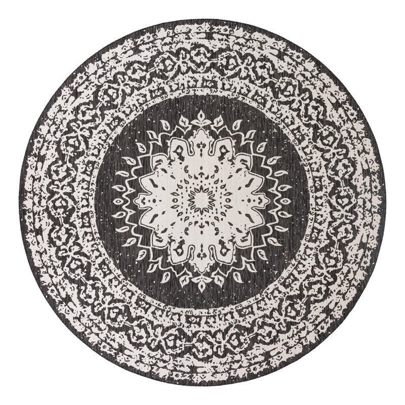 Ornate Lamotte Indoor/Outdoor Area Rug, Round 12'