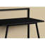 Table de travail moderne pour bureau à domicile, longueur 30 po, stratifié noir avec pieds en métal-530040664