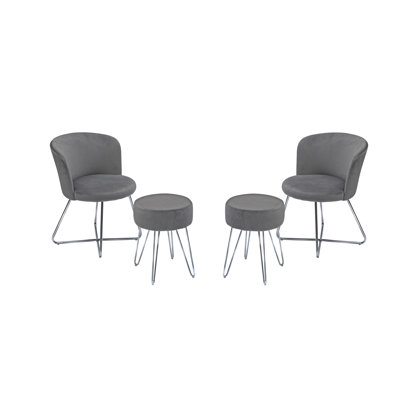 Fauteuil de chambre avec repose-pieds Elton
