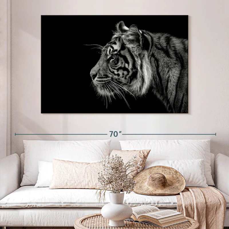 Brampt Tiger Profile, 34" H x 51" W
