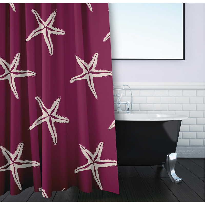 Rideau de douche Starfish, Rouge marron