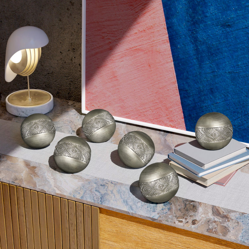 Dublin Decorative Orbs, Silver
